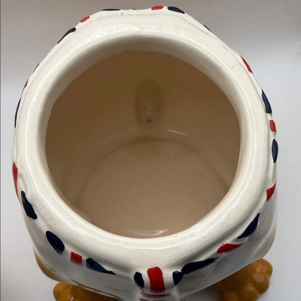 Ceramic British Bulldog Cookie Jar in Brown and White
